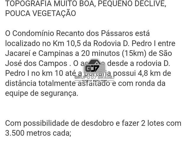 #3398 - Terreno em condomínio para Venda em Jacareí - SP - 2